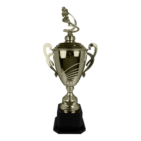 Trofeo de Copa de Metal con Figura Serie M2 de Futbol Americano